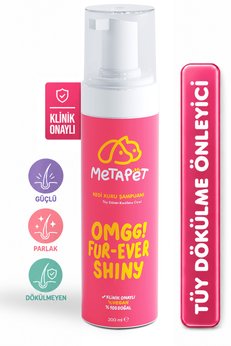 Metapet Kediler için Tüy Dökülmesini Önleyici Kuru Şampuanı Tüy Dökümü Dökme Engelleyici Yıkama ve Bakım