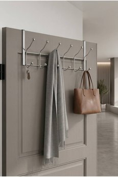 Grassi Premıum 12 li Kapı Arkası Askılık Banyo Askısı Duvar Askısı Elbise Kıyafet Askısı