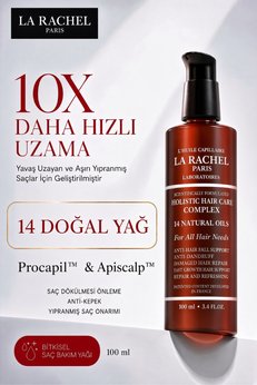 La Rachel Yavaş Uzayan Ve Aşırı Yıpranmış Saçlar Için Geliştirilmiş Bitkisel Saç Bakım Kompleksi