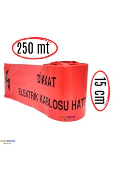 Evimdeyokyok Elektrik İkaz Bandı 15Cm * 200Metre