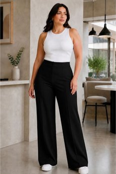 Maison La Femme Kadın Büyük Beden Pantolon Çımalı