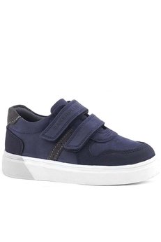 Ortopedikal Rakerplus 3751-Lls Lacivert Siyah % 100 Hakiki Deri Cırtlı Erkek Çocuk Sneaker Günlük