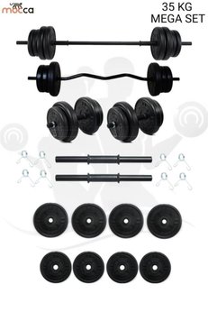 Mocca Style 38 Kg Z-barlı Megaset Halter Seti Ve Dambıl Seti Ağırlık Fitness Seti