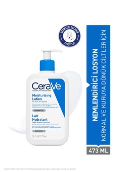 CeraVe Hyalüronik Asit & Seramid İçerikli Normal ve Kuru Ciltler İçin Nemlendirici Yüz&Vücut Losyonu 473 ml