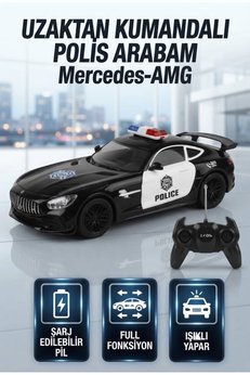 Tıfıl Toys Mercedes AMG Tasarımlı 1:16 Ölçekli 2.4 GHz Full Fonksiyon Şarjlı Uzaktan Kumandalı Polis Aracı