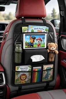 AnkaWood Araç İçi Koltuk Arkası Tablet Tutucu Organizer Oto Koltuk Koruyucu Kılıf Düzenleyici Organizer