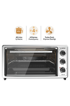 KUMTEL LX-3575 45 Litre Gri Turbo Mini Fırın