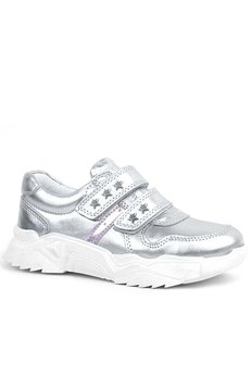 Ortopedikal Rakerplus X3730-Gpdt Gümüş Yıldızlı %100 Deri Kız Çocuk Günlük Sneakers Spor Ayakkabı