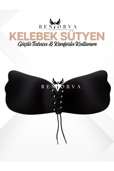 Renorva Görünmez Tasarımlı İpli Ve Kelebek Model Kaldırıcı Efektli Silikon Sütyen
