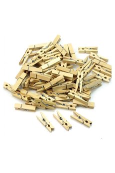 Evimdeyokyok 100 Lü Ahşap Mandal 2.5Cm (10 Lu Paket-1000 Adet)