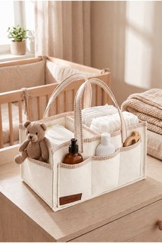 mordesign Extra Kalın Keçe Anne Bebek Bakım Çantası Çok Amaçlı Organizer Düzenleyici Taşınabilir