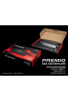 Premio4500w pr-38 4x70rms / 2x160rms 4/3/2 Kanal Profesyonel Tesisat Tipi Oto Amfi