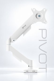 Pivot 17-32'' Tek Kollu Monitör Kolu - Tam Hareketli Monitör Tutucu - Vesa Uyumlu Monitör Standı Beyaz