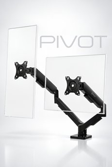 Pivot 17–32" 2’li Monitör Tutucu – Çift Monitör Kolu – Yaylı Tam Hareketli – Vesa Uyumlu Monitör Standı