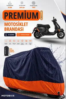 Motobros Motosiklet Vespa 125 Lüx Premium Paraşüt Kumaşı Branda Su Geçirmez Ömürlük Kullanım