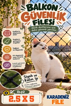 Karadeniz Dekor Ağları Balkon Filesi 2.5 X 5
