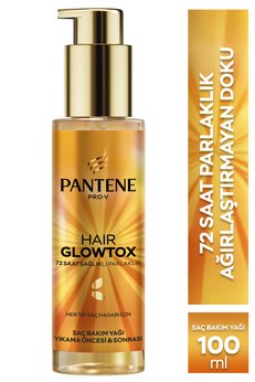 Pantene Hair Glowtox Parlaklık Veren Cam Şişe Saç Bakım Yağı Yıkama Öncesi ve Sonrası 100ml