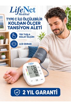 Life Net Medikal Dijital Üst Koldan Ölçer Tam Otomatik Tansiyon Aleti FC 101