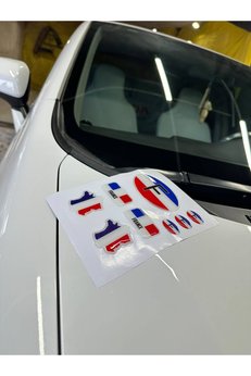 CAROTE Fransa 3 D oto sticker seti