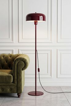 Marrien Marella Tek Ayaklı Bordo Metal Modern Lambader Salon & Oturma Odası & Yatak Odası