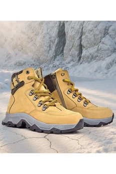 Ortopedikal Rakerplus 9608-K3 Taba Trekking % 100 Hakiki Deri Kürklü Erkek Çocuk Bot