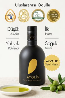 Ayolis Premium Gurme Ayvalık 500 ml Ödüllü Erken Hasat Soğuk Sıkım Natürel Sızma Zeytinyağı