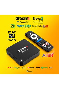 Dreamstar Nova 2 | Android 14 | Yapay Zeka | 12 AY TV+ Üyelik Hediyeli | 4K Lisansli Android TV Box |