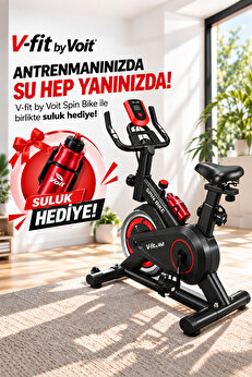 Voit V-Fit by DB100 Pro Spin Bike Kondisyon Bisikleti Nabız Ölçerli Direnci Ayarlanabilir Suluk Hediyeli