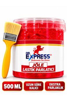 Drexpress Premium Lastik Parlatıcı Jöle 500 ml Parlak Görünüm Uzun Süre Etkili Yeniler Reçel Parlatıcı Fırçalı