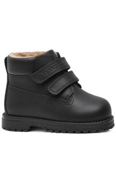 Ortopedikal Rakerplus Neson 9055-S Siyah Mat % 100 Hakiki Deri Cırtlı Unisex Bebek Çocuk Bot