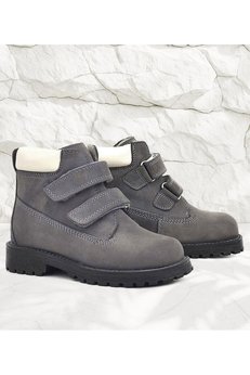 Ortopedikal Rakerplus Neson 9055-Grks Gri Nubuk % 100 Hakiki Deri Cırtlı Unisex Bebek Çocuk Bot