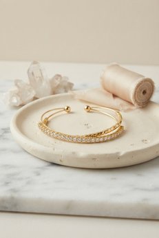Evimdeyokyok Gold Renk Zirkon Taşlı Dorikalı Model Kadın Bileklik Tj-Bb8876