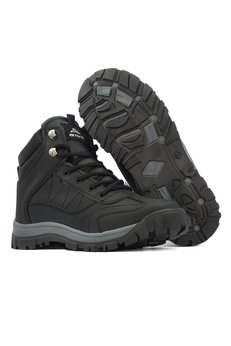 LETAO Erkek Çocuk Soğuga Dayanıklı Fermuarlı Termal Astar Siyah Trekking Bot