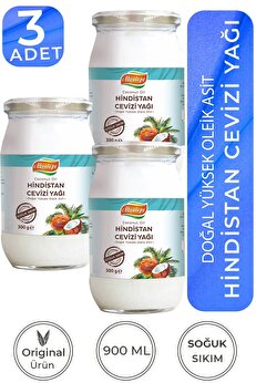 akçatepe 3 Adet Soğuk Sıkım Katı Hindistan Cevizi Yağı