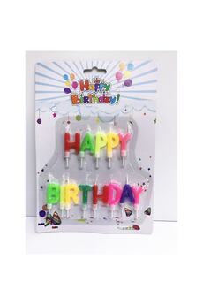 Go İthalat Happy Bi̇rthday Yazılabi̇len Rengarenk Doğum Günü Mumu (4107)