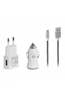 Uni̇versal Frısby Fa-7540Mu Androıd Data Kablo+Adaptör+Araç Şarj Ki̇ti̇