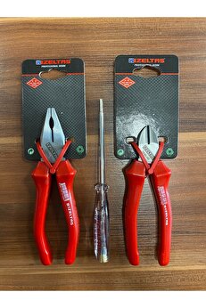 İzeltaş 180 Mm Pense , 160 Mm Yan Keski , 190 Mm Kontrol Kalemi Seti 3 Parça