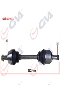 GVA 4429311 Komple Aks Ön Sol Egea 1.3 Mjt Mt 15- Iç Aks Kafalı