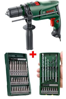 Bosch Darbeli̇ Matkap 600 Watt 13Mm + 15 Parça Matkap Ucu Vi̇dalama Ucu + 25 Parça Vi̇dalama Ucu Seti̇