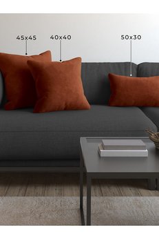 Demor Home Soft Series Kiremit Rengi Kırlent Yastık Kılıfı