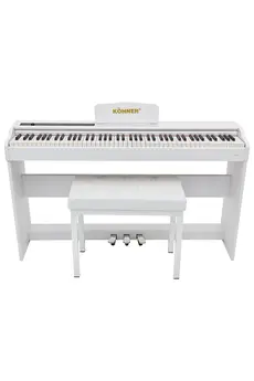 KÖHNER Slp-225 Wh Dijital Konsol Piyano, Bluetooth, Tuş Hassasiyeti, 88 Tuşlu (KULAKLIK VE TABURE)