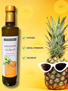 Tabib Lokman Ananas Sirkesi 500 Ml Detox Doğal Fermantasyon