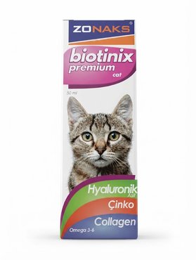Zonaks Biotinix Premium Cat 50 Ml - Kediler Için Tüy Ve Deri Sağlığı Destekleyici Vitamin (Ölü Tüy Oluşumuna Ve Tüy Dökülmesine Son )