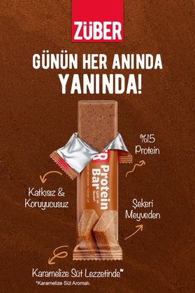 Züber Protein Bar Sütlü ve Hurmalı 35g x 12 Adet