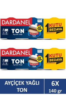 Dardanel Ayçiçek Yağlı Ton Balığı 3x140 gr X 2 Adet