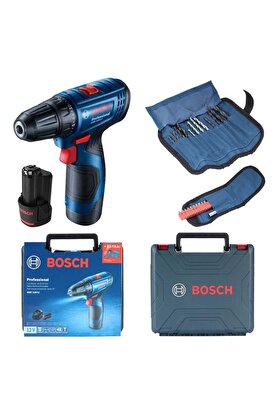 Bosch Professional Gsb 120-LI 2 Ah Akülü Darbeli Delme Vidalama + Aksesuar Seti