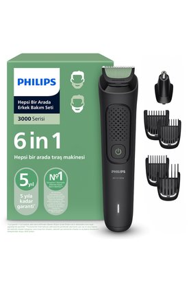 Philips 3000 Serisi 6 in 1 Erkek Bakım Seti Yüz&Saç Tıraş Makinesi Cilt Dostu Bıçaklar MG3915/15