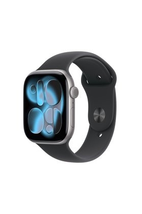 Apple Watch Series 11 GPS 46 mm Uzay Grisi Alüminyum Kasa ve Siyah Spor Kordon - M/L