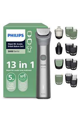 Philips 5000Serisi 13in1 Erkek Bakım Seti Yüz/Saç/Vücut/Sakal Tıraş Makinesi Islak&Kuru MG5942/15