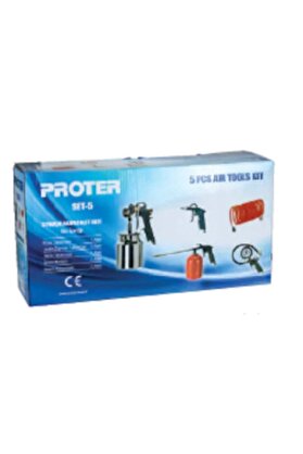 Proter Hava Tabanca Seti̇ Kompresör Seti̇ 5 Parçalı